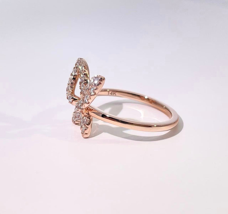 Whispering Wings Butterfly Diamond Ring