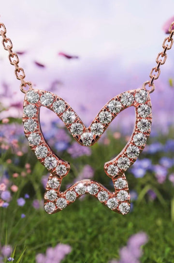 Whispering Wings Butterfly Diamond Necklace
