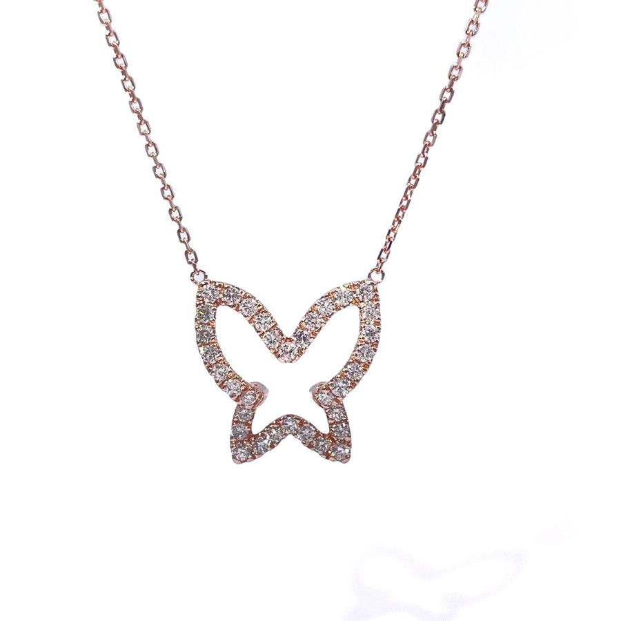 Whispering Wings Butterfly Diamond Necklace