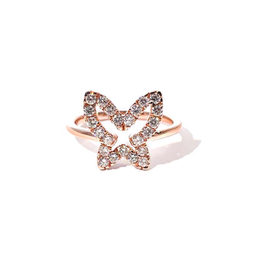 Whispering Wings Butterfly Diamond Ring