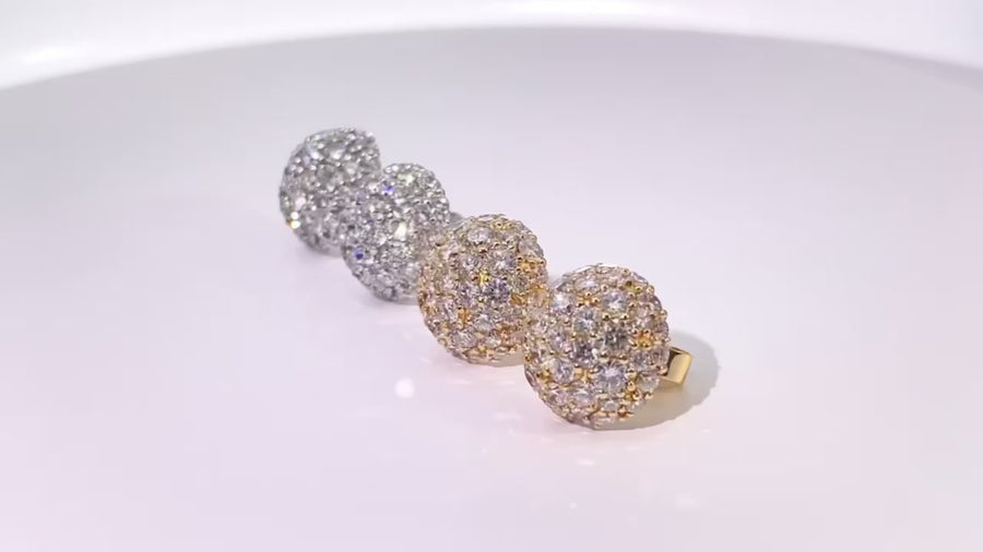 Divine Diamond Dome Earrings