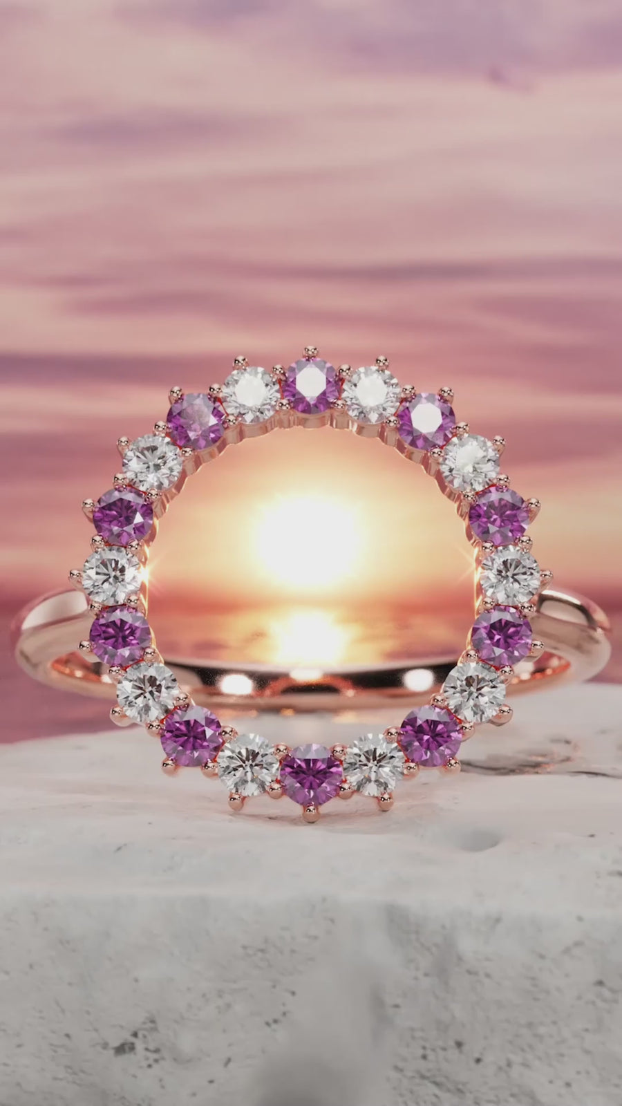 Solara Sapphire & Diamond Ring