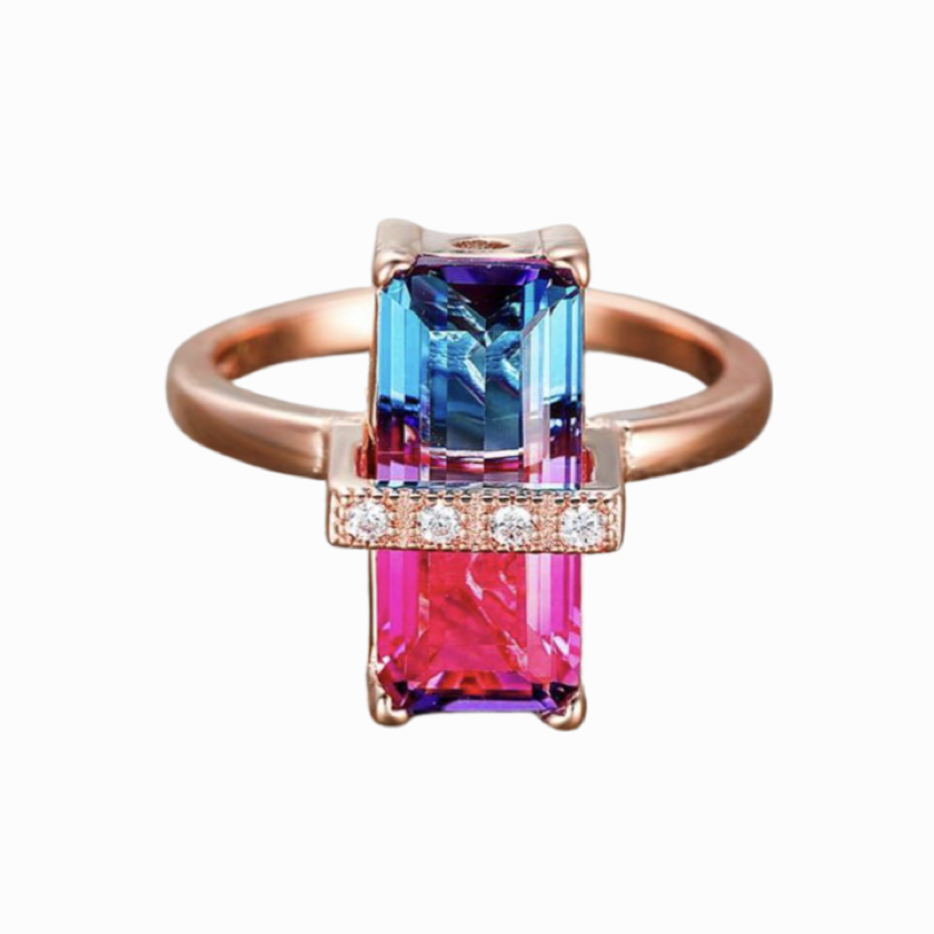 Sunset Ombré Crystal Ring