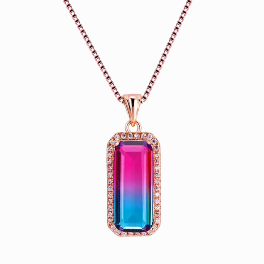 Sunset Ombré Crystal Necklace