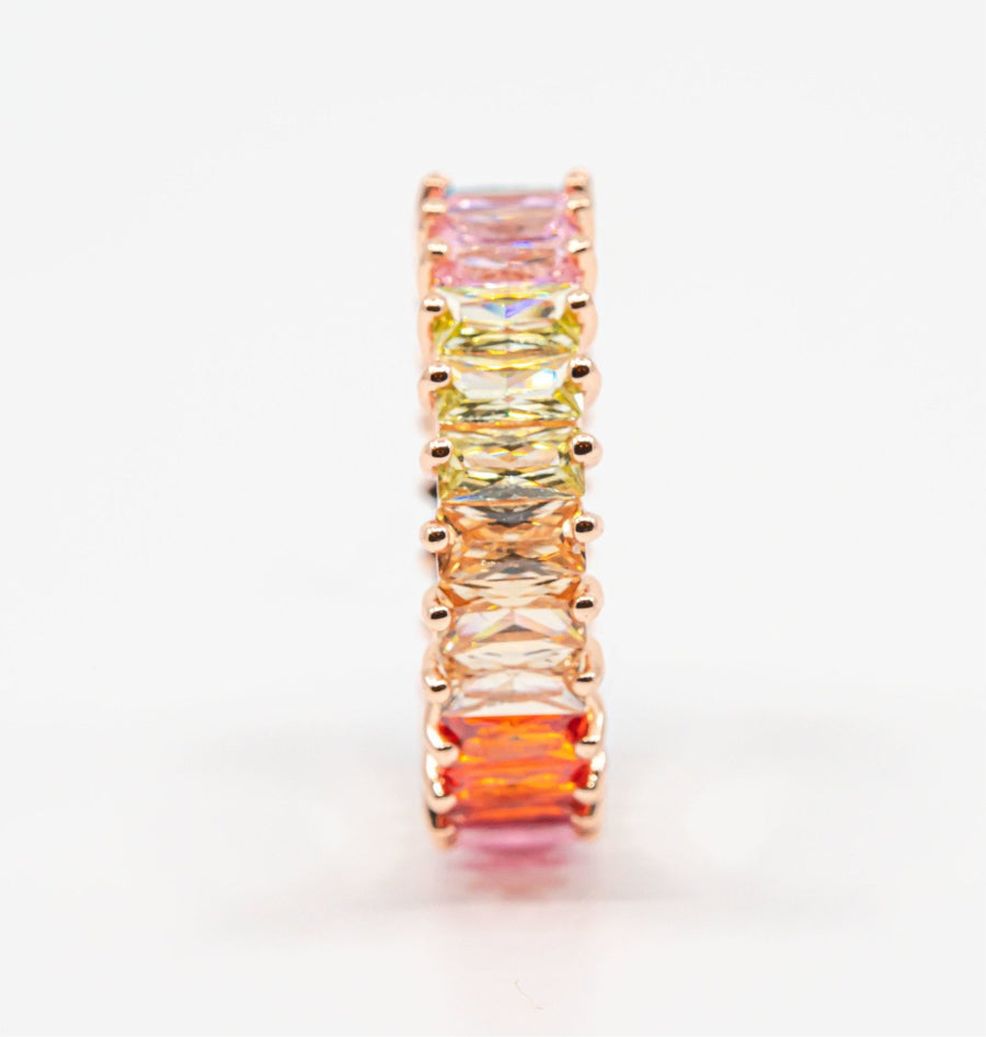 Duchess Rainbow Crystal Eternity Band