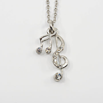 Harmony Music Notes Crystal Necklace