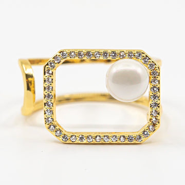 Lola Pearl Crystal Cutout Ring