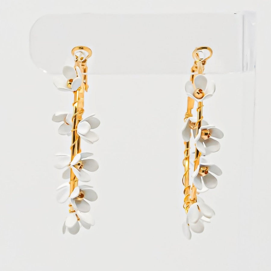 Summer Flower Hoop Earrings