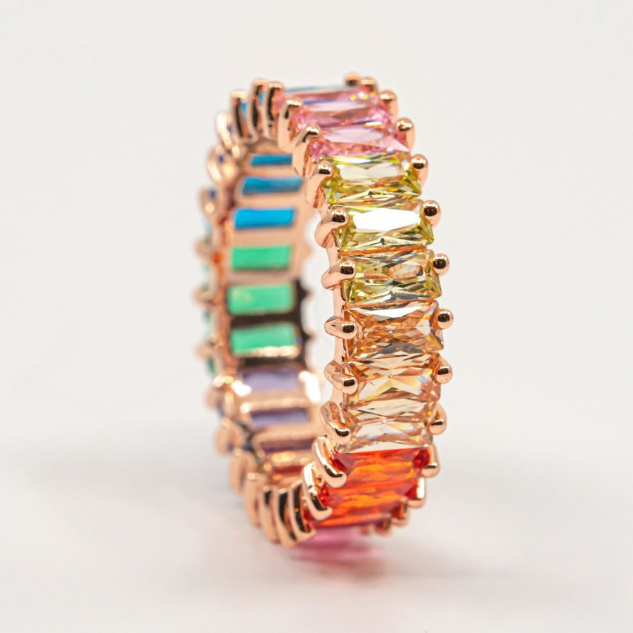 Duchess Rainbow Crystal Eternity Band