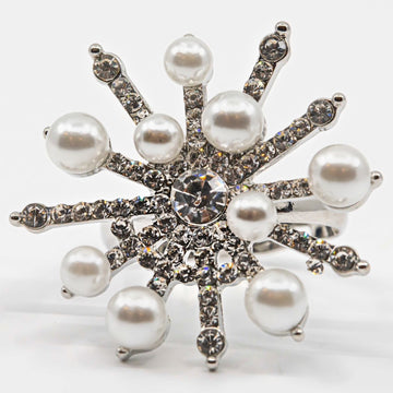 Snowfall Pearl Crystal Ring