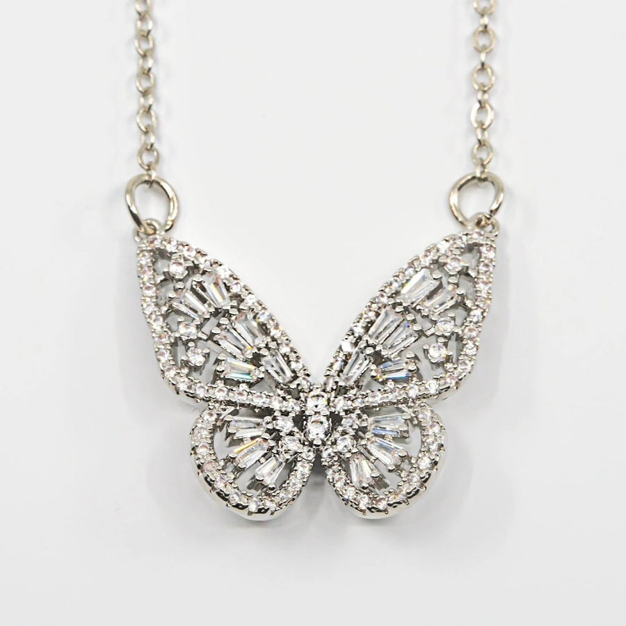 Social Butterfly Crystal Necklace