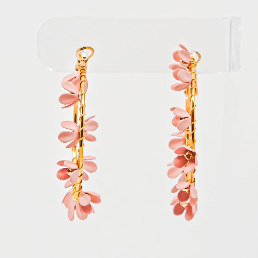 Summer Flower Hoop Earrings