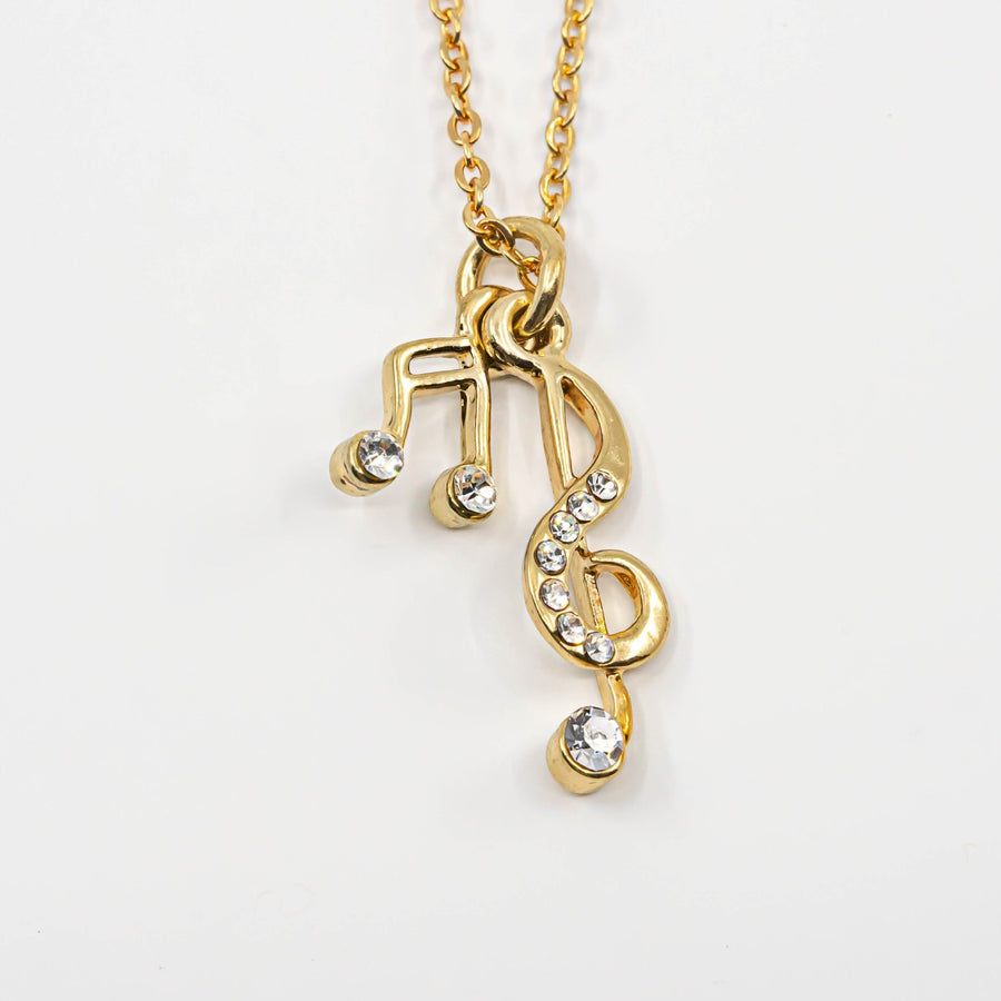 Harmony Music Notes Crystal Necklace