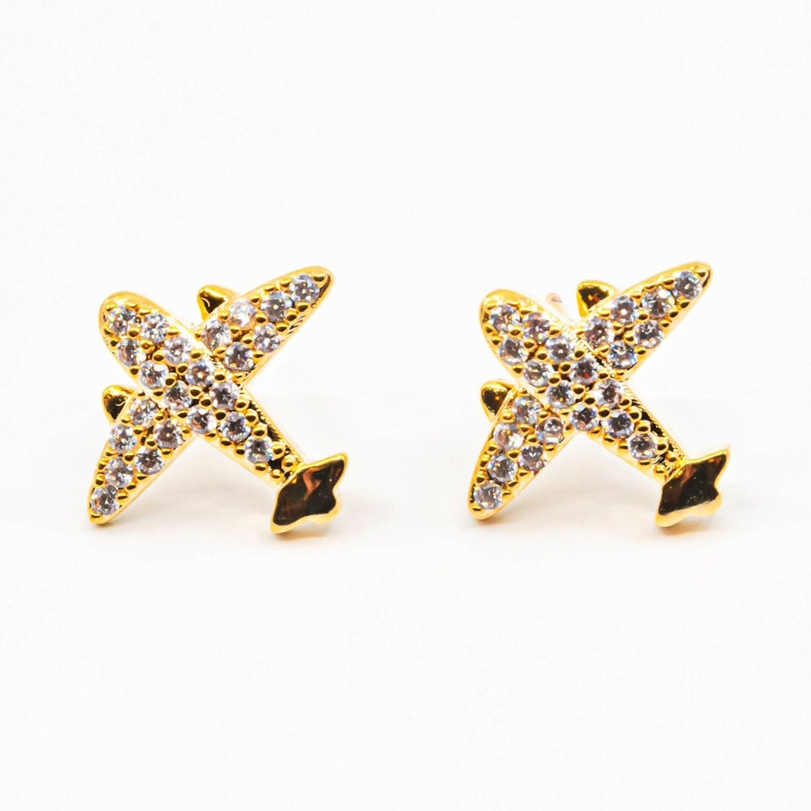 Private Jet Crystal Earrings