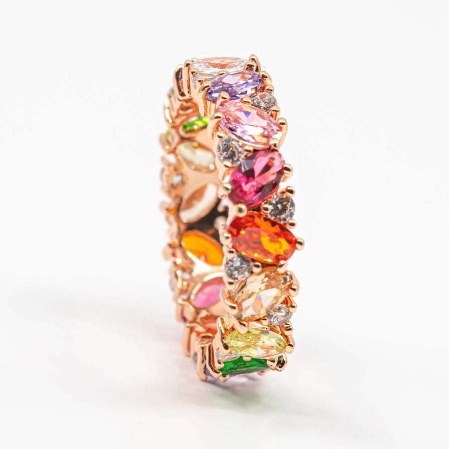 Countess Rainbow Crystal Eternity Band