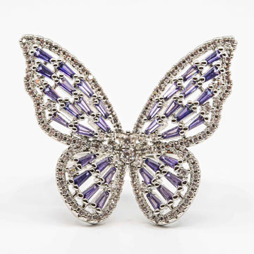 Social Butterfly Crystal Ring