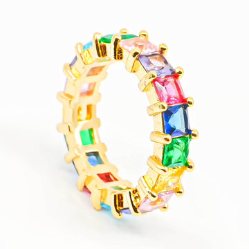 Baroness Rainbow Crystal Eternity Band