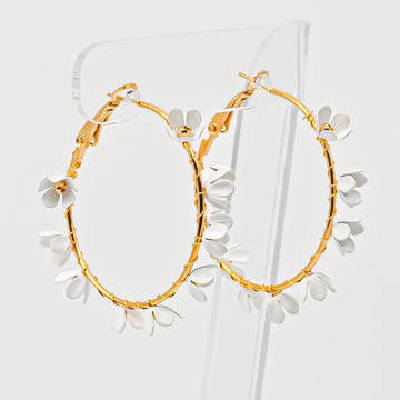 Summer Flower Hoop Earrings