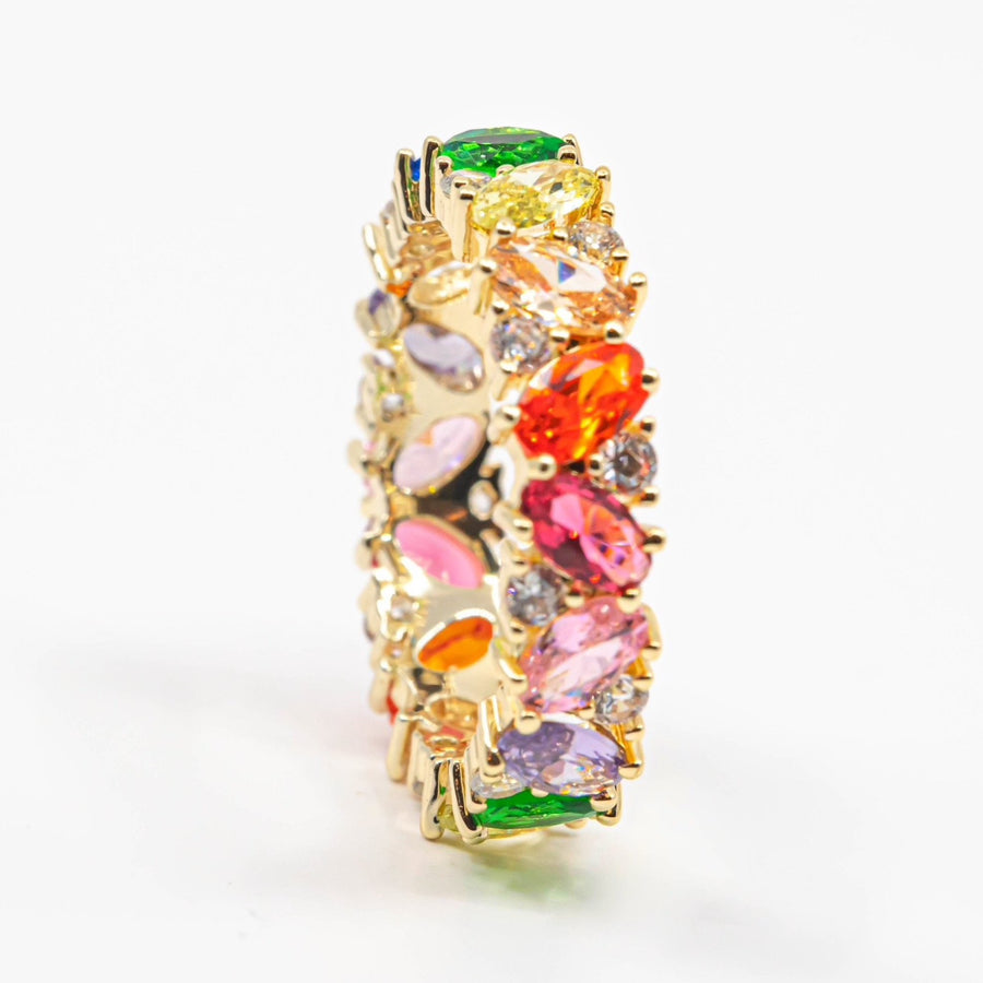 Countess Rainbow Crystal Eternity Band