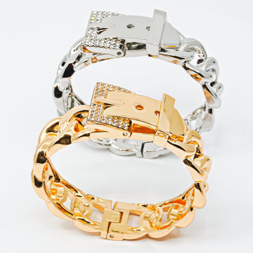 Cuban Link Crystal Buckle Cuff