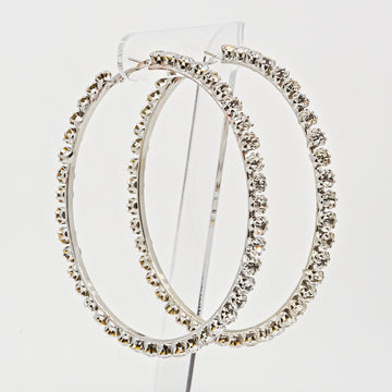 New York Clear Crystal Hoop Earrings