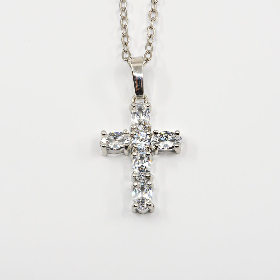 Azrael Crystal Cross Necklace – Irish Luxe