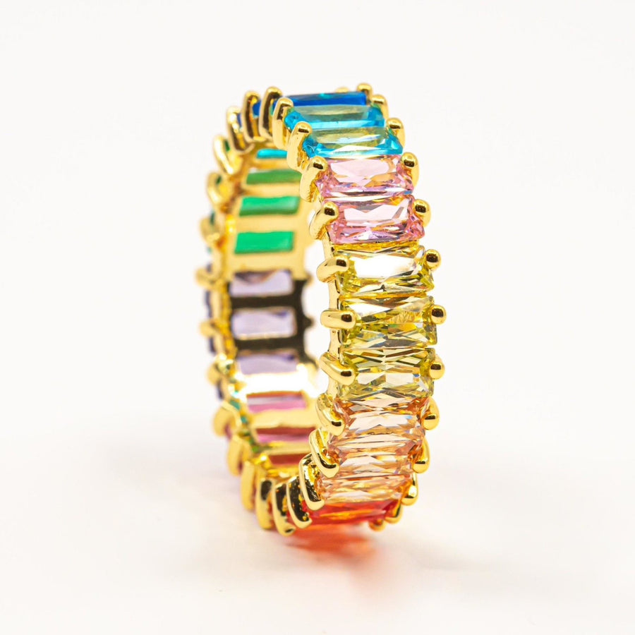 Duchess Rainbow Crystal Eternity Band