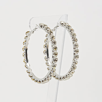 Los Angeles Clear Crystal Hoop Earrings